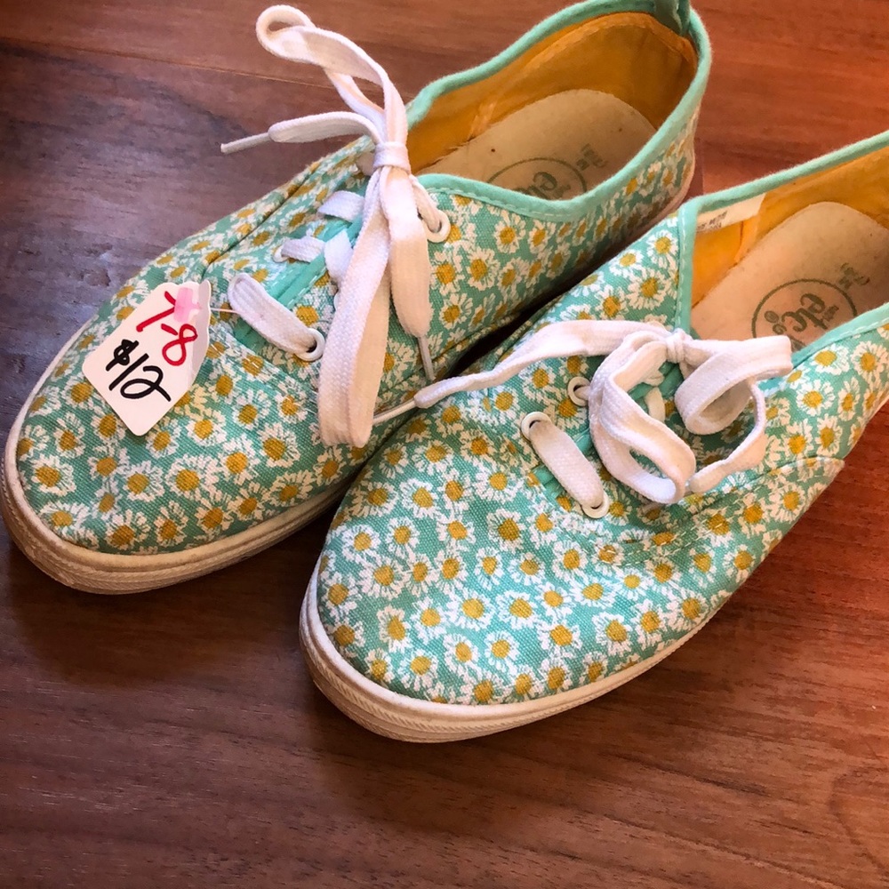 flowered sneakers